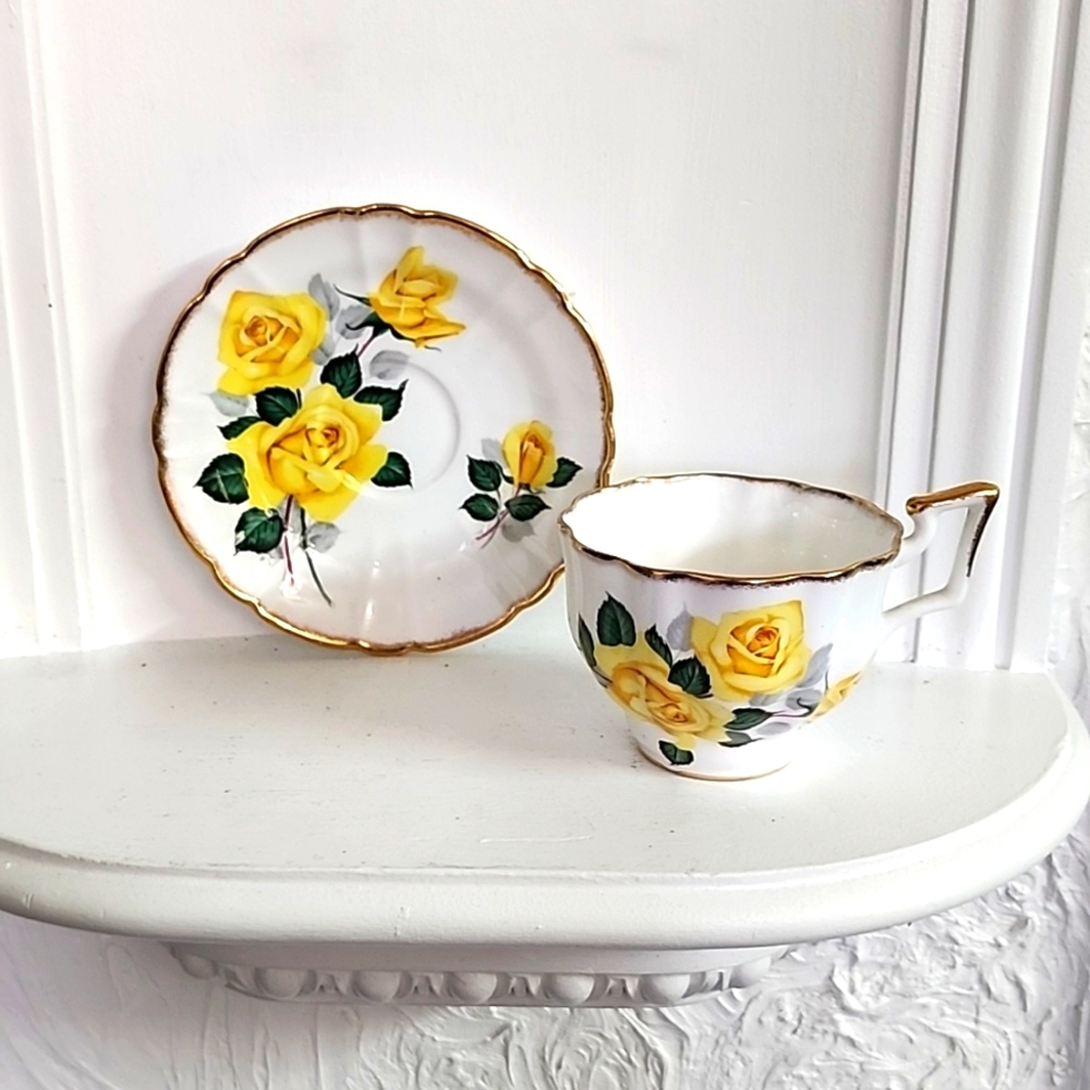 Vintage Salisbury Bone China Tea Cup and Saucer
